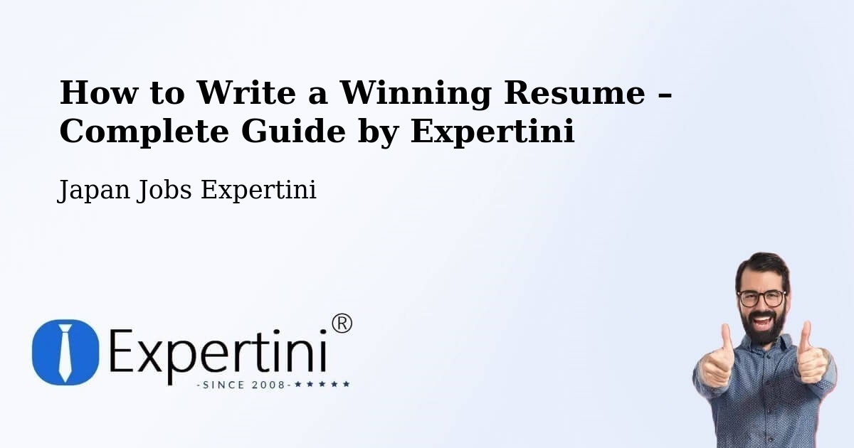 Resume Writing Guide for Job Seekers – Ōbu Shi - Ōbu Shi, Japan Jobs Expertini